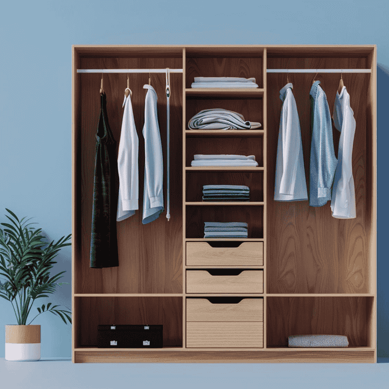 Sleek Modern 3-Door Wardrobe