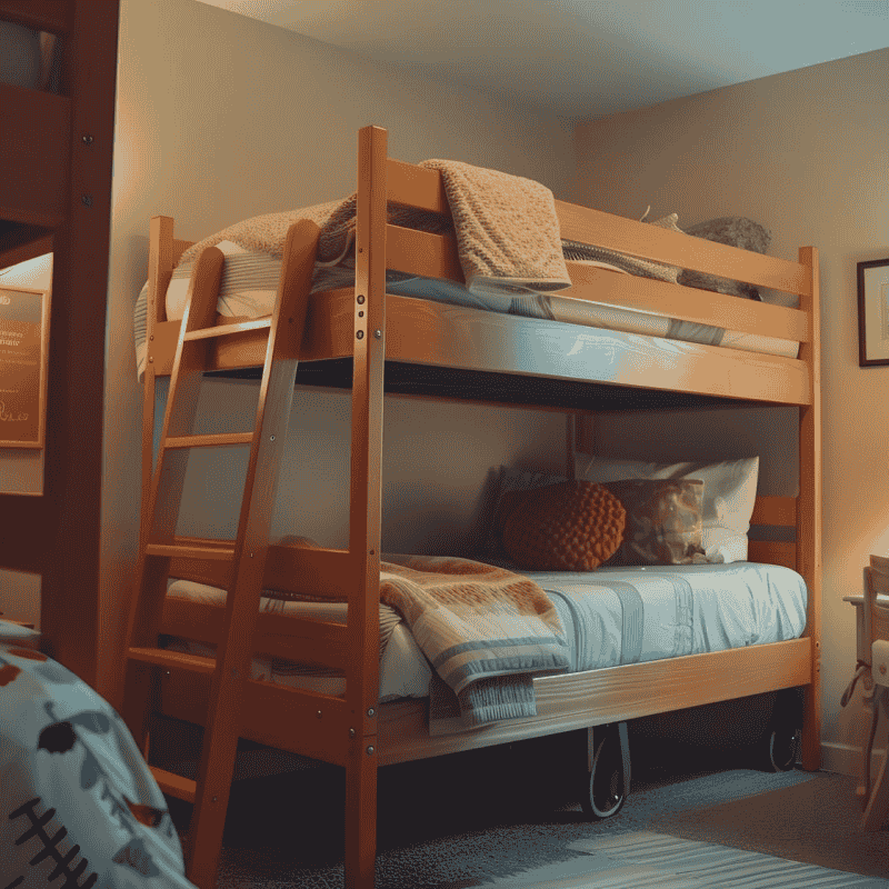 Space-Saving Twin Full Bunk Bed