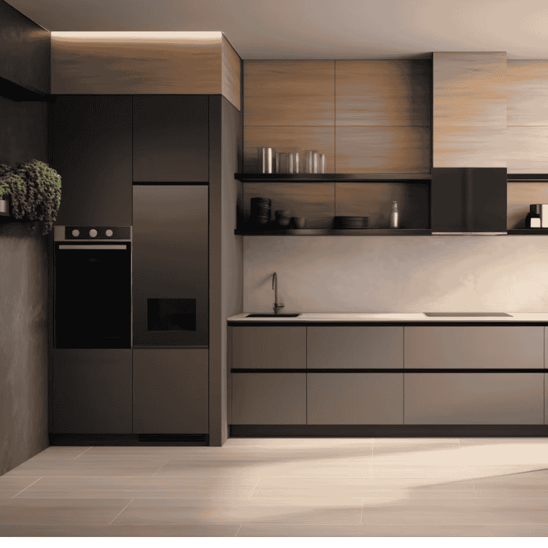 Contemporary 4-Door Storage Cabinet